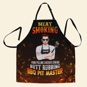 Personalized Gifts For Dad Aprons Meat Smoking 02KAHN060224TM - Aprons - GoDuckee