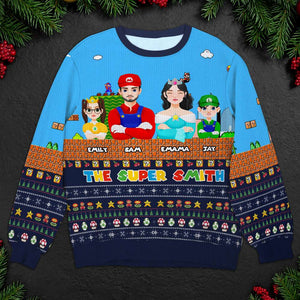 Personalized Gift for Family, Cartoon Family Christmas Ugly Sweater 04TOMH151024PA - Ugly Christmas Sweater - GoDuckee