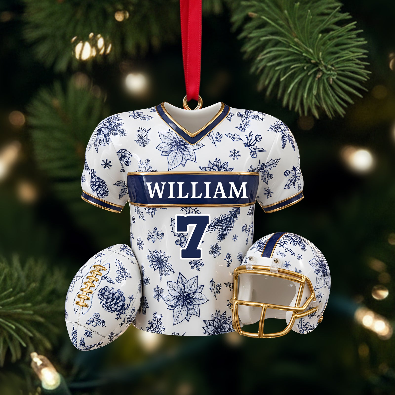 Personalized Christmas Festive Jersey Ornament 06PGLU300925 - Ornament - GoDuckee
