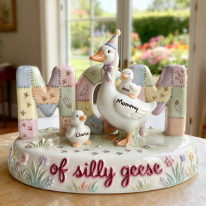 Mom Of Silly Goose Acrylic Plaque - Personalized Gifts For Moms 04qhlu270226 - Shaped Plaques - GoDuckee