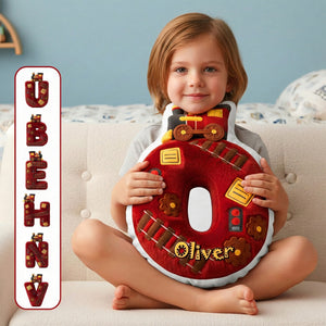 Train Initial Letter Custom Shaped Pillow - Personalized Gifts For Kids 04kimg151225 - Pillow - GoDuckee