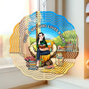 Personalized Gifts For Girl Book Lover 3D Wind Spinner 02XQLU181224PA - Ornament - GoDuckee