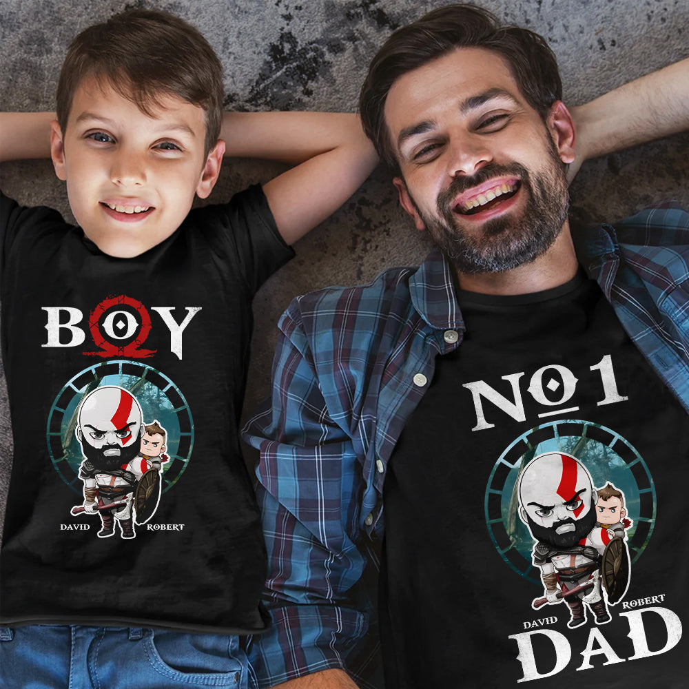 Dad No.1 Dad And Kid 01dnqn050623 Personalized Shirt - Shirts - GoDuckee