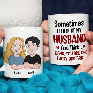 Sometimes I Look At My Husband Personalized White Mug - 04natn300523hh - Coffee Mug - GoDuckee