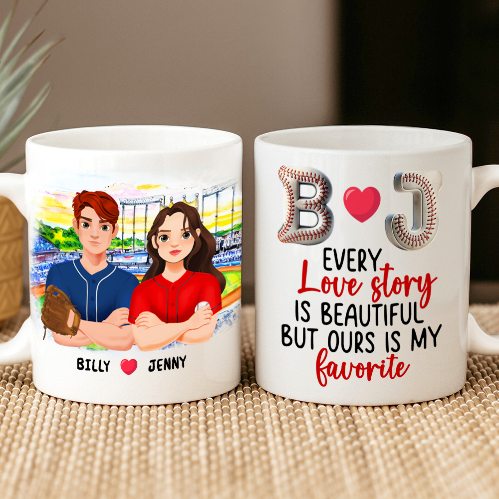 Personalized Gifts For Baseball Lover Couple Coffee Mug 01xqpu171024hg - Coffee Mug - GoDuckee