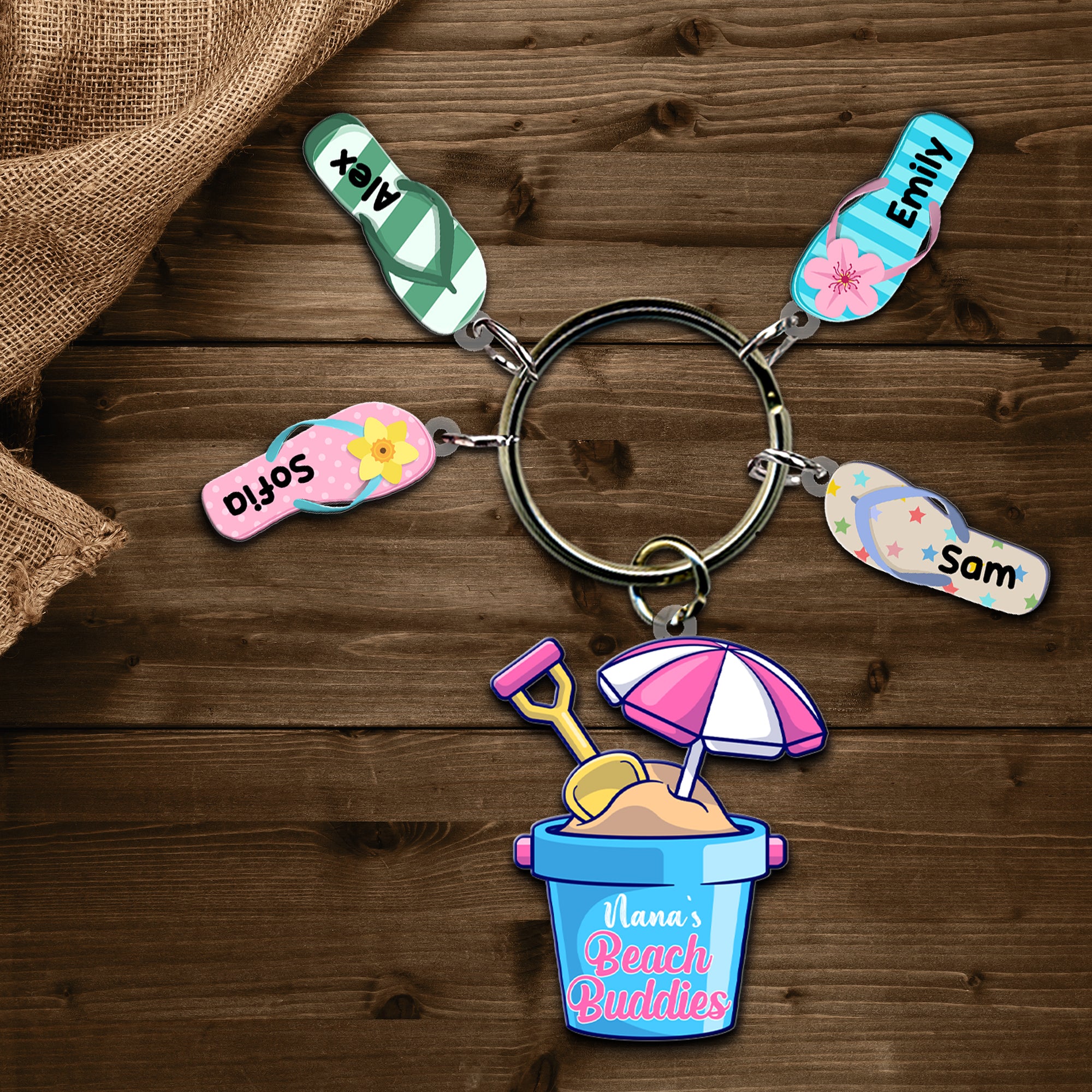 Personalized Gifts For Grandma Keychain With Charms 02NAMH040724 - Keychains - GoDuckee