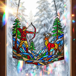 Hunter’s Shot Suncatcher Ornament - Personalized Christmas Gifts For Hunters 02OHLU070825 - Ornament - GoDuckee