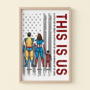 Super Family, A Whole Lot Of Love - Personalized Canvas Print - Gift For Dad, Mom - Poster & Canvas - GoDuckee