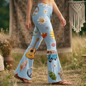 Hippie Flare Leggings Gifts 02pglu200326 - Shorts and Pants - GoDuckee