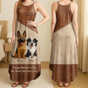Dog Mom Suspender Maxi Dress - Personalized Gifts For Mothers 03natn240326 - Dress - GoDuckee