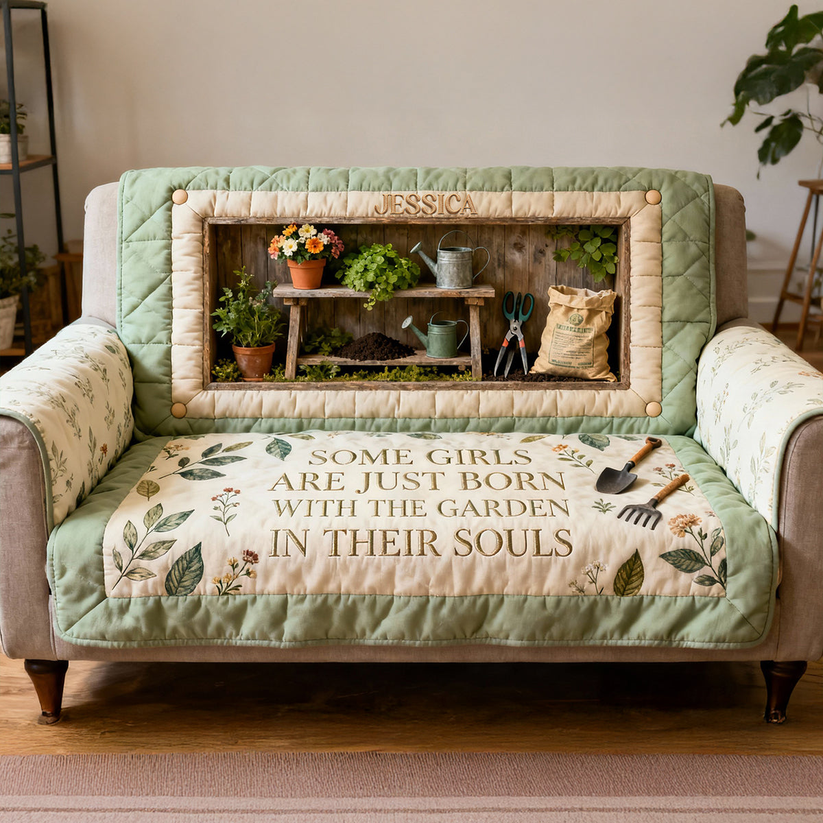 Gardening Quilted Sofa Cover - Personalized Gifts For Garden Lovers 01kita260126 - Sofa Cover - GoDuckee