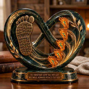 Footprints Acrylic Plaque - Personalized Gifts For Dads 04todh120526 - Shaped Plaques - GoDuckee