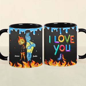 I Love You, Couple Gift, Personalized Mug, Fire And Water Couple Mug 01HTHN111223 - Coffee Mug - GoDuckee