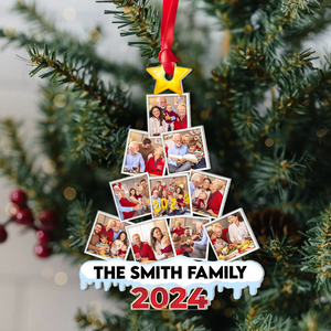 Personalized Gifts For Family, Acrylic Family Photo Christmas Ornament 06HUPU250924 - Ornament - GoDuckee