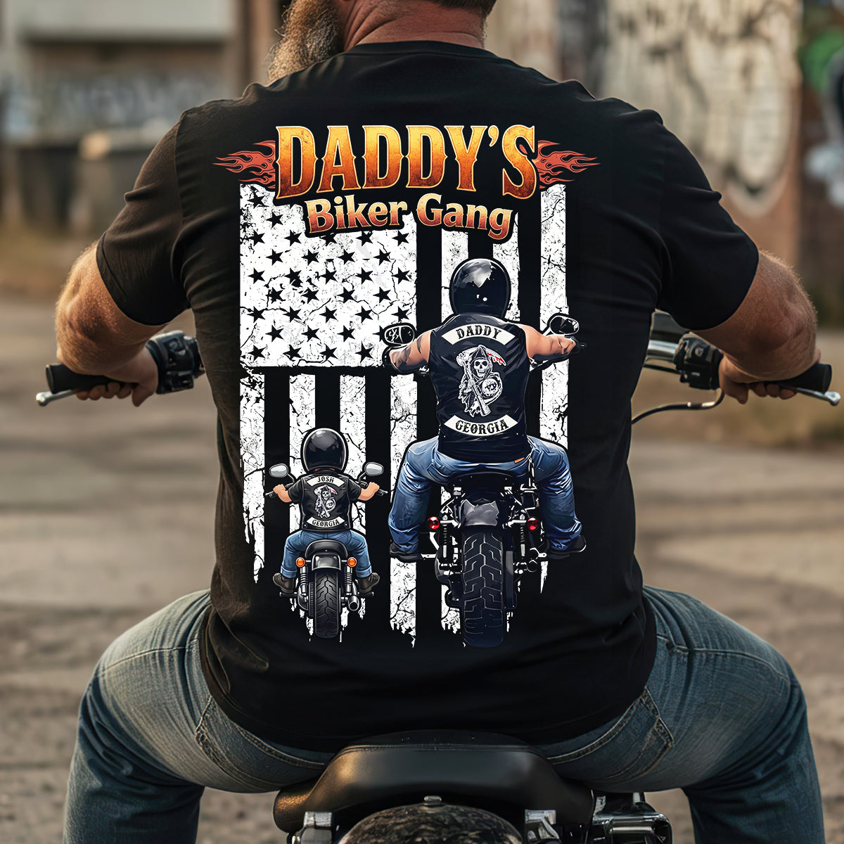 Daddy’s Biker Gang Shirt - Personalized Gift For Dads 01HUDT230526 - Shirts - GoDuckee