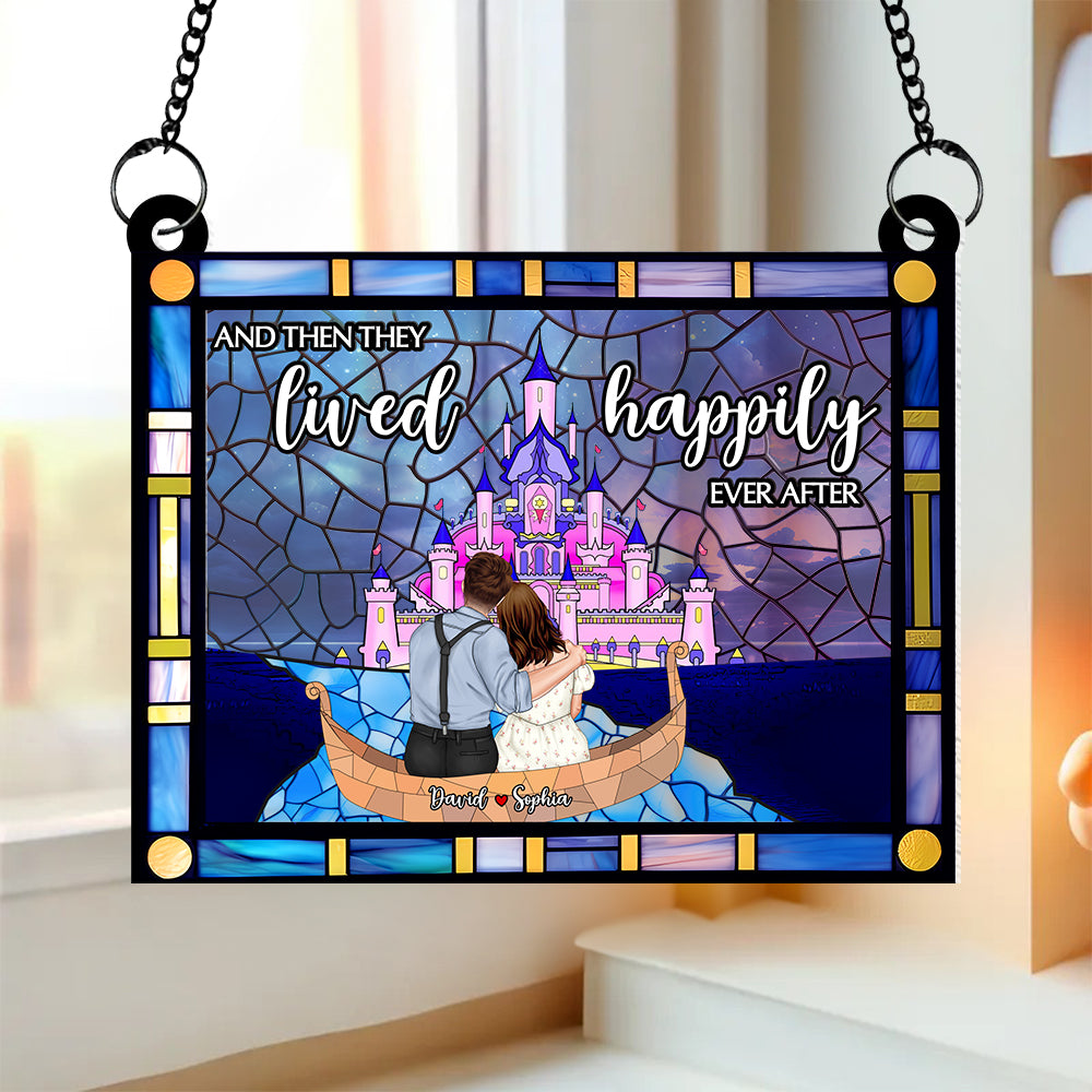 Personalized Gifts For Couple Suncatcher Window Hanging Ornament 01qhpu270424tm - Ornaments - GoDuckee
