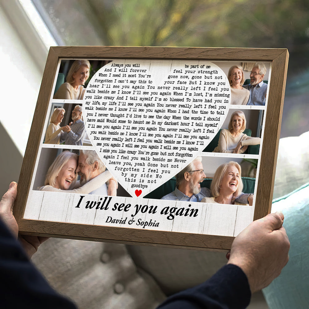 I Will See You Again, Custom Couple Photo Canvas Print, Gift For Couple, Memorial Gifts - Poster & Canvas - GoDuckee