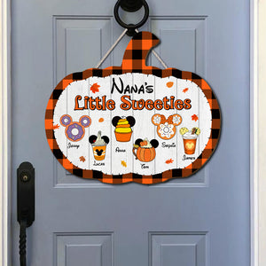 Personalized Halloween Gifts For Grandparents Wood Sign 04katn050824 Little Sweeties - Wood Sign - GoDuckee