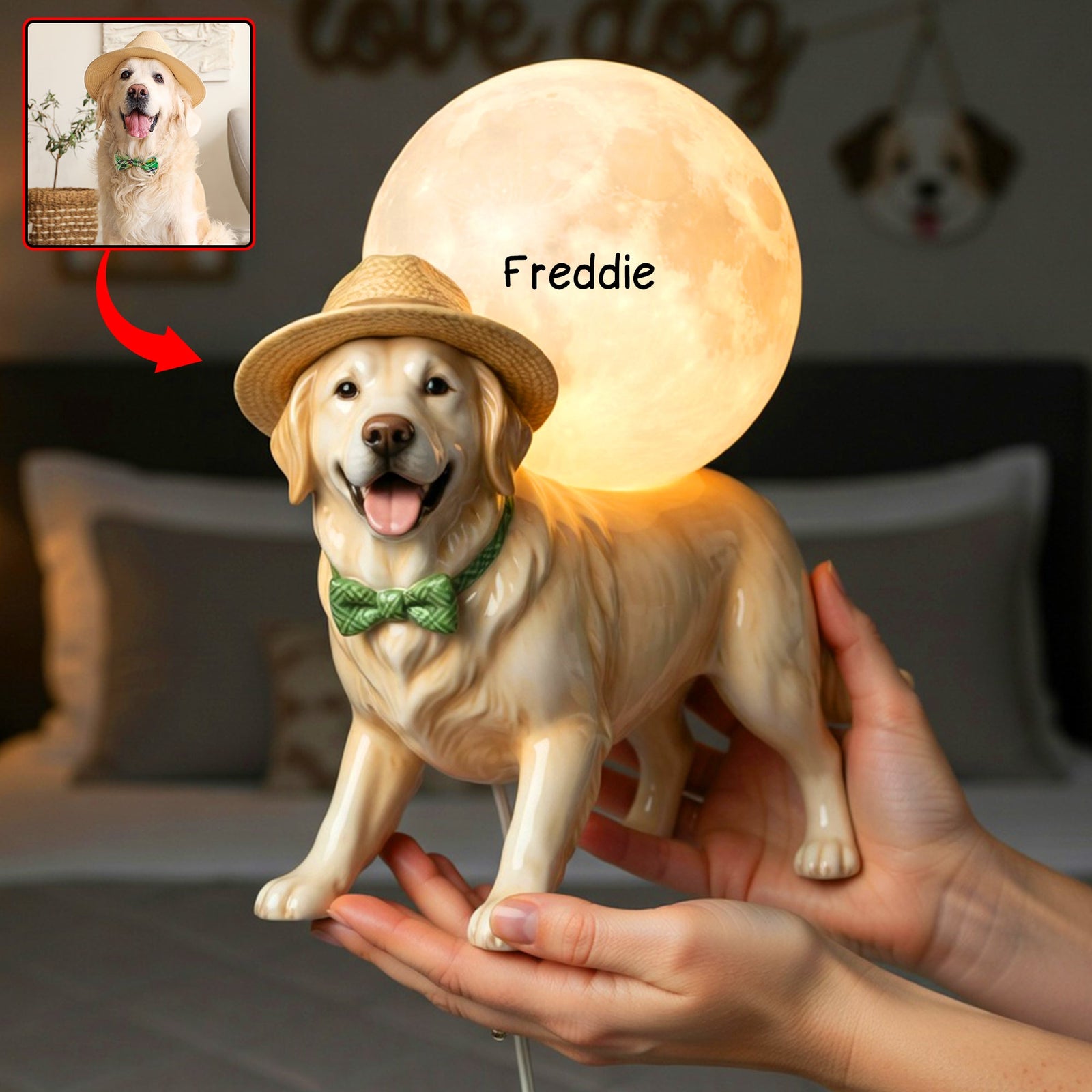 Dog Moon Light Box - Custom Photo Gifts For Dog Lovers 03naqn020426 - Light Box - GoDuckee