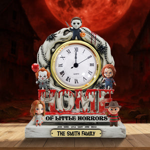 The Horror Family Desk Clock Plaque - Personalized Gifts For Family 02QHLU280525 - Clock Plaques - GoDuckee
