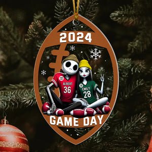 Personalized Gifts For Couple Love Football Acrylic Ornament 07ACQN121024 - Ornament - GoDuckee