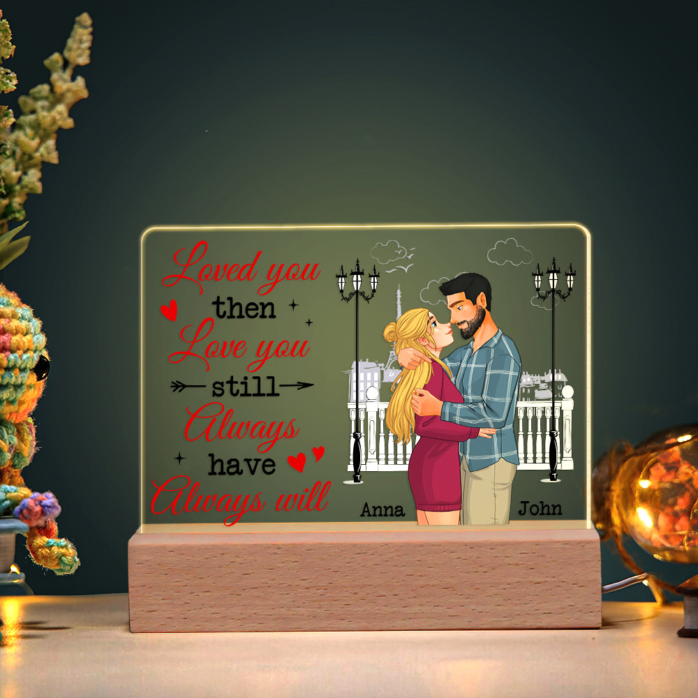 Personalized Gifts For Couple LED Light Love You Then Love You Still 03natn190224da - Led Lights - GoDuckee