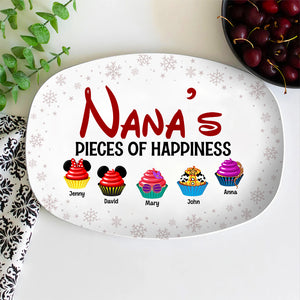 Nana's Pieces Of Happiness, Personalized 04OHTN261023QN Resin Plate, Christmas Gift For Family - Resin Plate - GoDuckee