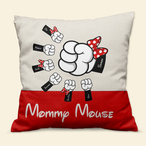 Mommy Mouse, Gift For Mom, Personalized Pillow, Mouse Hand Pillow 01HUHN100423 - Pillow - GoDuckee