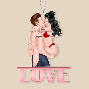 Romantic Couple, Love You Forever, Personalized Car Ornament, Gifts For Couple - Ornament - GoDuckee