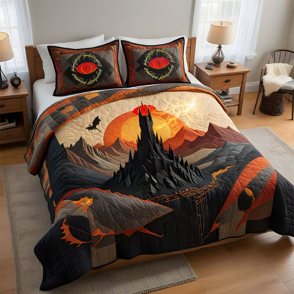Personalized Gifts For Fantasy Movie & Novel Fan Quilt Bed Set, Dark Fire Mount 03QHMH180125 - Blanket - GoDuckee