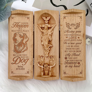 Personalized Dog Haven Openable Wooden Cylinder Sculpture of Jesus Christ 05xqqn240125 - Wooden Cylinder Sculpture - GoDuckee