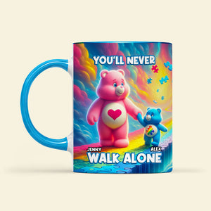 Personalized Gifts For Autism Bear Mom Coffee Mug, You'll Never Walk Alone 04TGMH250225 - Coffee Mug - GoDuckee