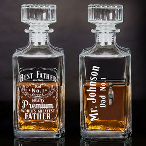 Drinking Loving Dad Whiskey Bottle - Personalized Gifts For Dad 04qhqn020425 - Whiskey Bottle - GoDuckee