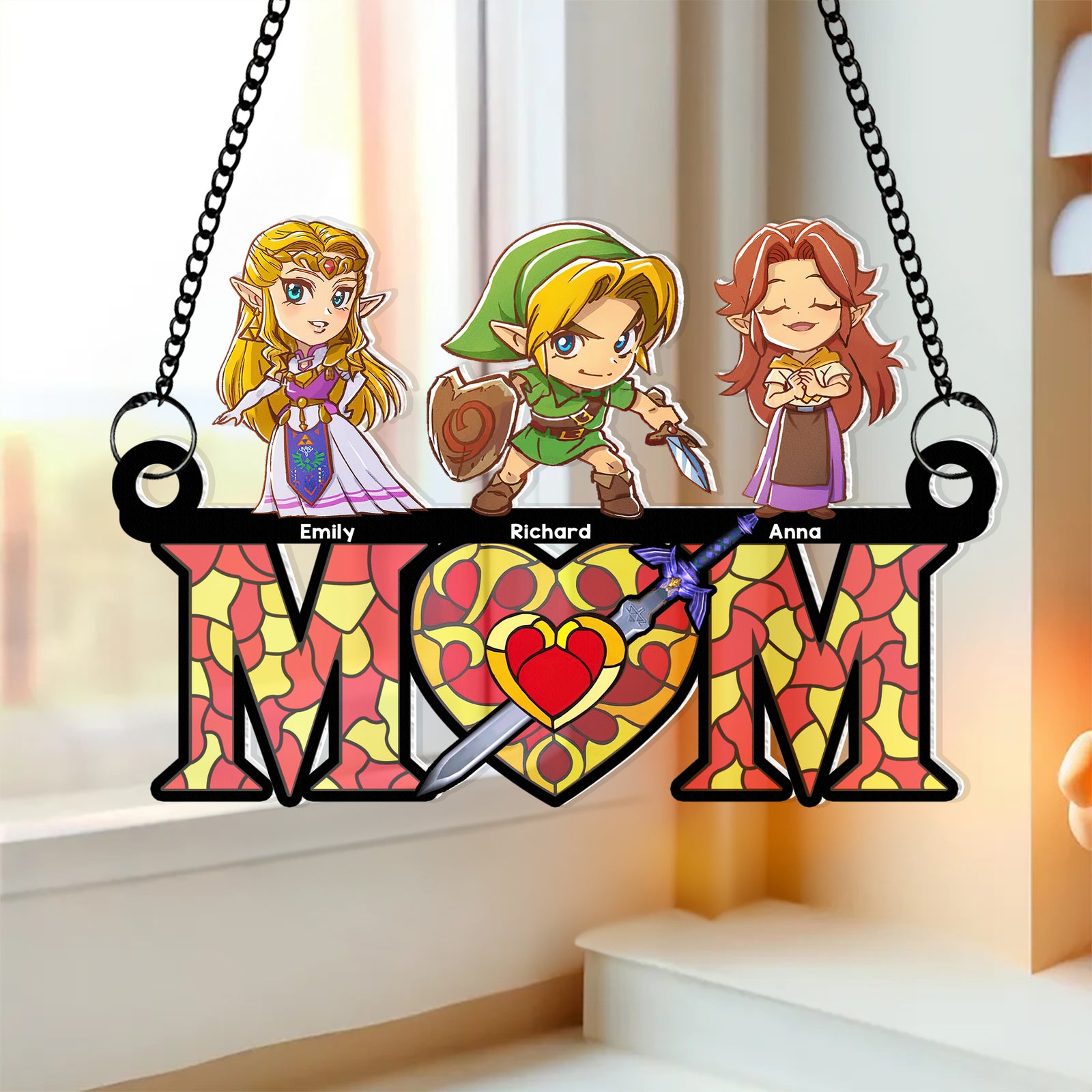 Personalized Gifts For Mom Suncatcher Window Hanging Ornament 02naqn250424 Mother's Day - Ornaments - GoDuckee