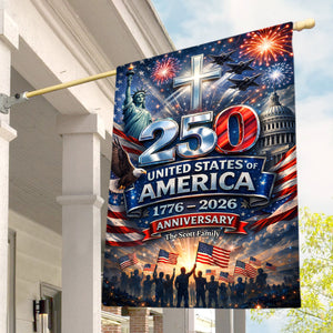 USA 250th Anniversary House Flag - Personalized Gifts For Patriots 03hudt260226 - Flag - GoDuckee