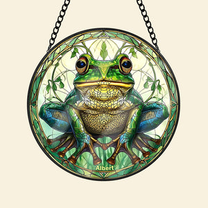 Personalized Gifts For Frog Lovers Stained Glass 07acqn230824 - Ornament - GoDuckee