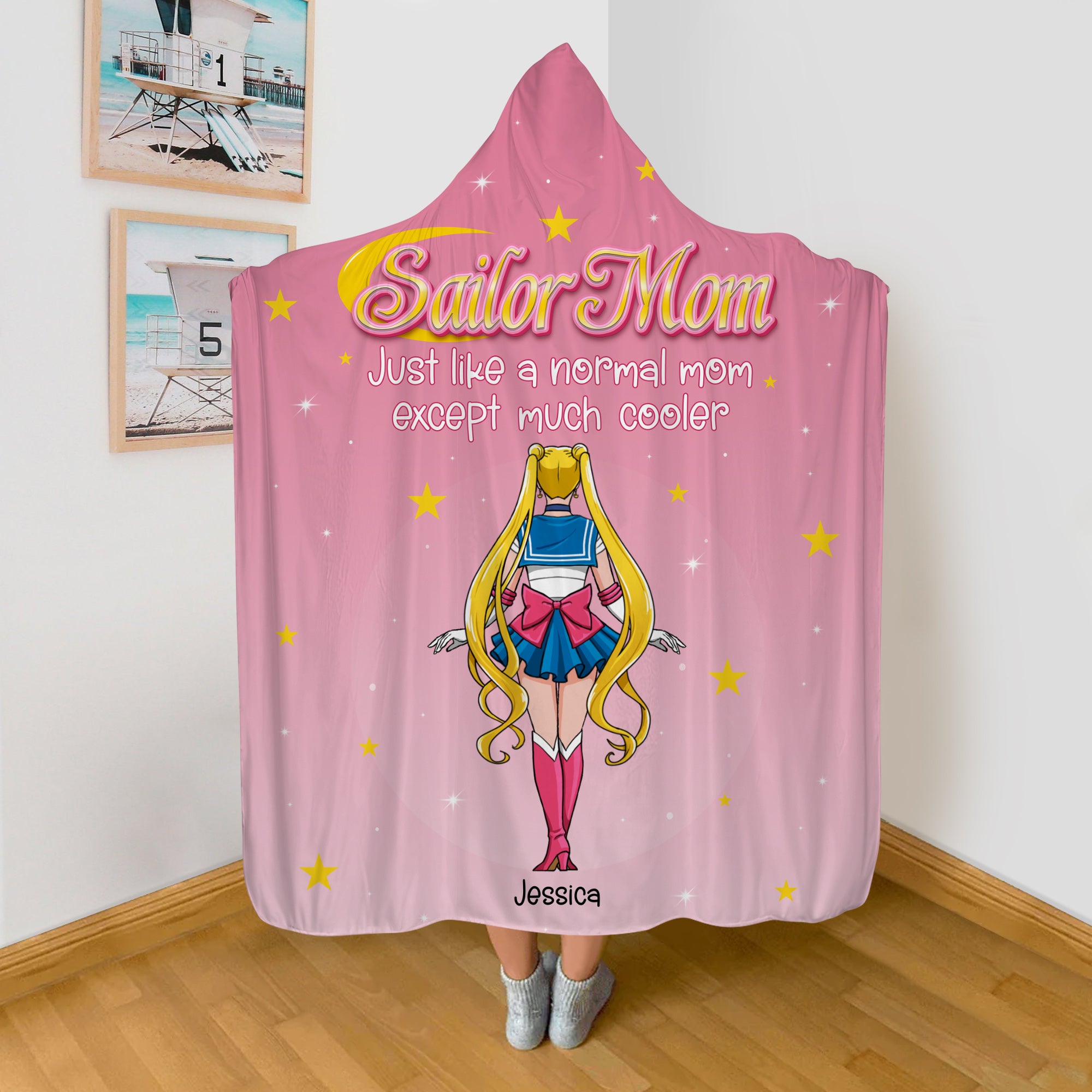 Personalized Gifts For Mom Wearable Blanket Hoodie Just Like A Normal Mom 03toqn0203hh24 - Blankets - GoDuckee