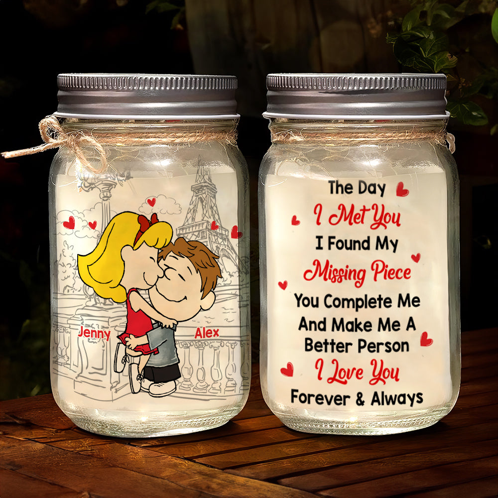 Personalized Gifts For Couple Frosted Jar Light 02XQMH211224HG - Drink Jar - GoDuckee