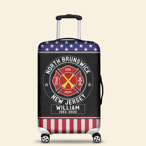 Custom Rank Badge Gifts For Firefighter Luggage Cover 03qhqn300724 - Luggage Covers - GoDuckee