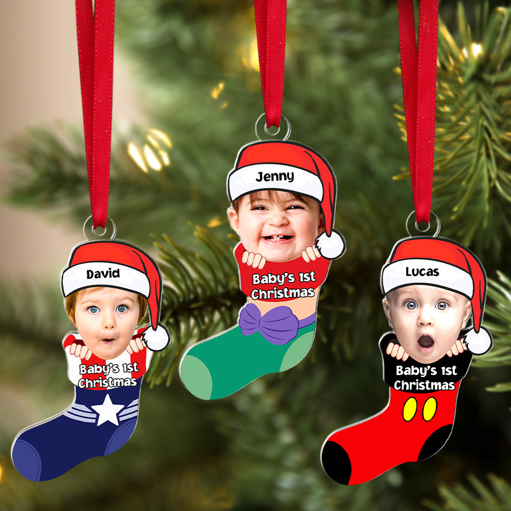 Custom Photo Gifts For Kids Christmas Ornament 02natn110924 - Ornament - GoDuckee