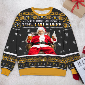 Custom Photo Gifts For Beer Drinker Ugly Sweater, Funny Christmas Gift 03qhtn091024 - Ugly Christmas Sweater - GoDuckee