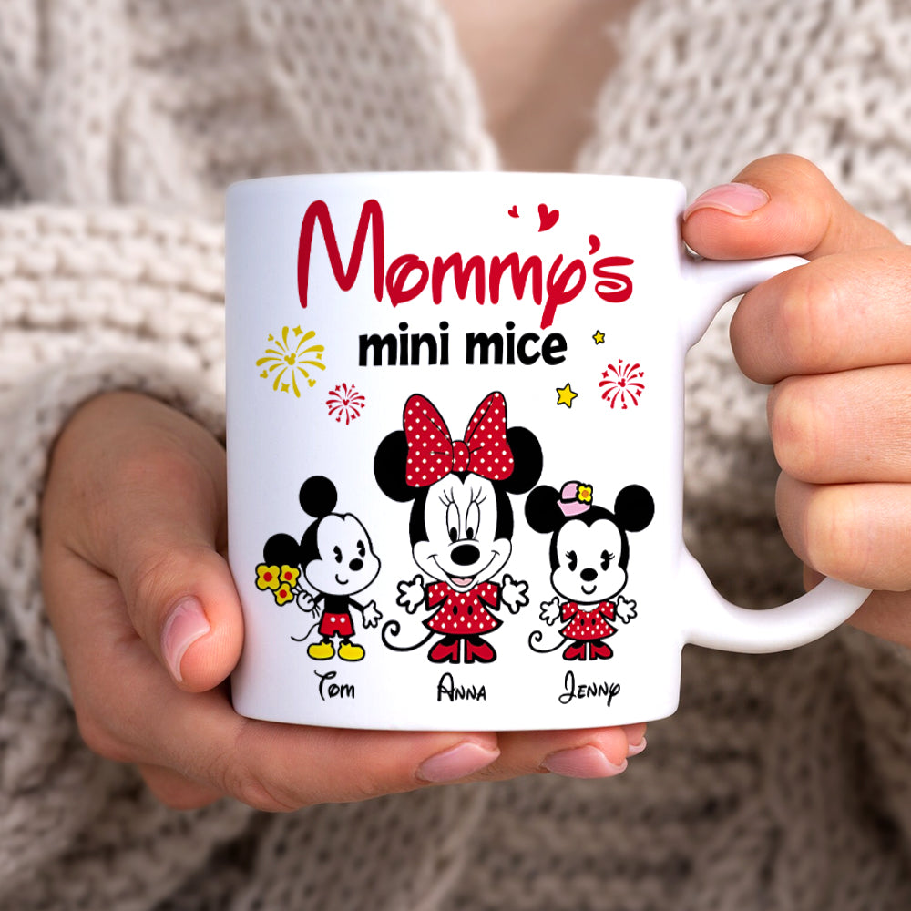 Personalized Gifts For Mom Coffee Mug Mommy's Mini Mice 02katn270224 Mother's Day Gifts - Coffee Mugs - GoDuckee