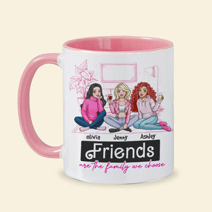 Friends Are The Family We Choose, Gift For Friends, Personalized Mug, Drinking Friends Mug 05NAHN050124HH - Coffee Mug - GoDuckee