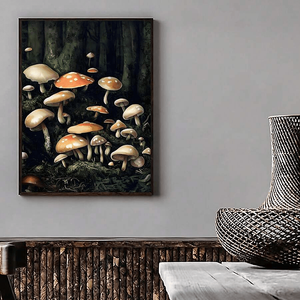 Retro Art Canvas Print Poster Cats, Mushrooms 02acxx230824 - Poster & Canvas - GoDuckee