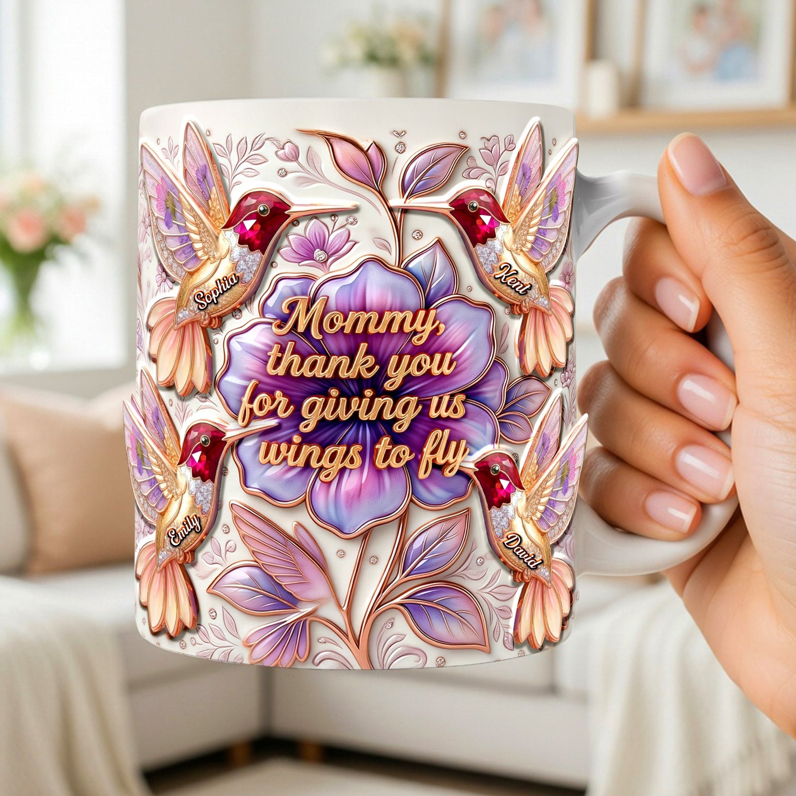 Hummingbirds Coffee Mug - Personalized Gifts For Mom 04paqn110426 - Coffee Mug - GoDuckee
