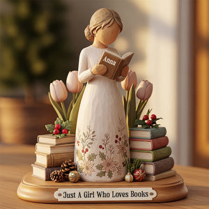 Reading Girl Personalized Gifts For Book Lovers Acrylic Plaque 08pgtn151025 - Shaped Plaques - GoDuckee