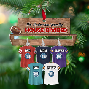 Personalized Gifts For American Football-Loving Family Christmas Ornament 01huhu051024 - Ornament - GoDuckee