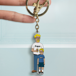 Funny Dad Acrylic Keychain - Personalized Gift For Dad 02QHHU210525HG - Keychains - GoDuckee