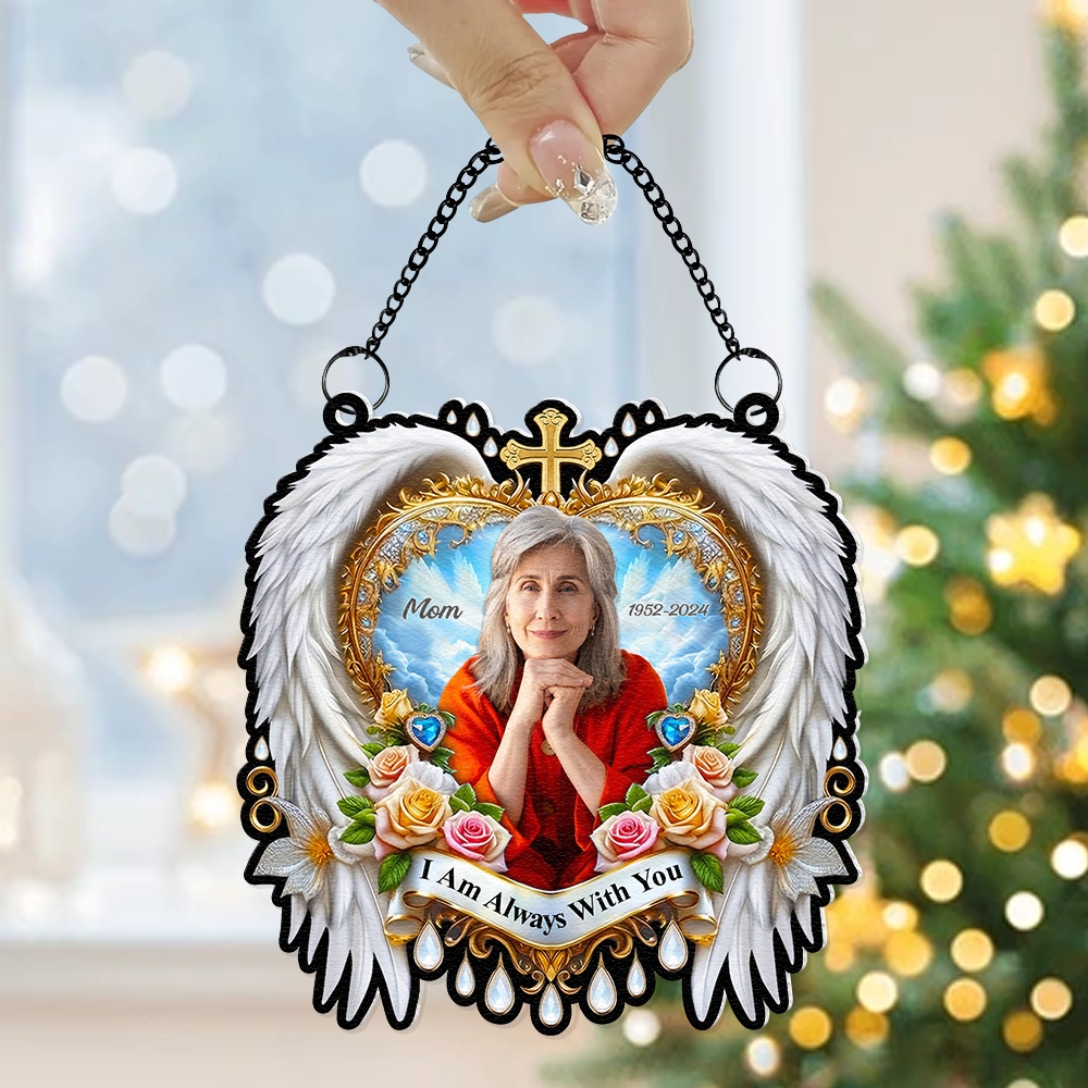 Custom Photo Gifts For Heaven Suncatcher Ornament 03HUHU060824 - Ornament - GoDuckee