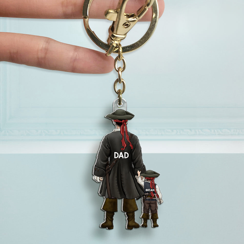 Adventure Pirates Dad Acrylic Keychain - Personalized Gift For Dad 01QHHU210525PA - Keychains - GoDuckee